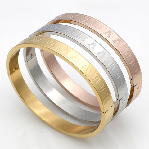 4 Colors Roman Numerals High Quality Bracelets Women & Men's Jewelry