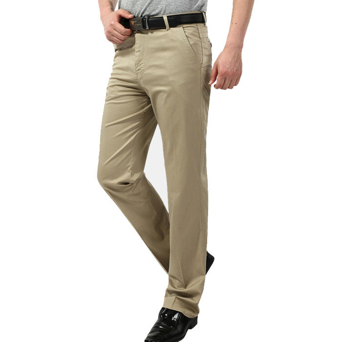 Business Casual Cotton Classic Dress Pants For Men