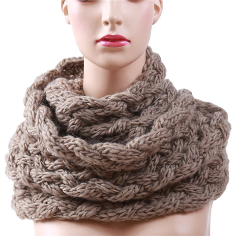Knitted Warm Neck Circle Winter Scarves for Women