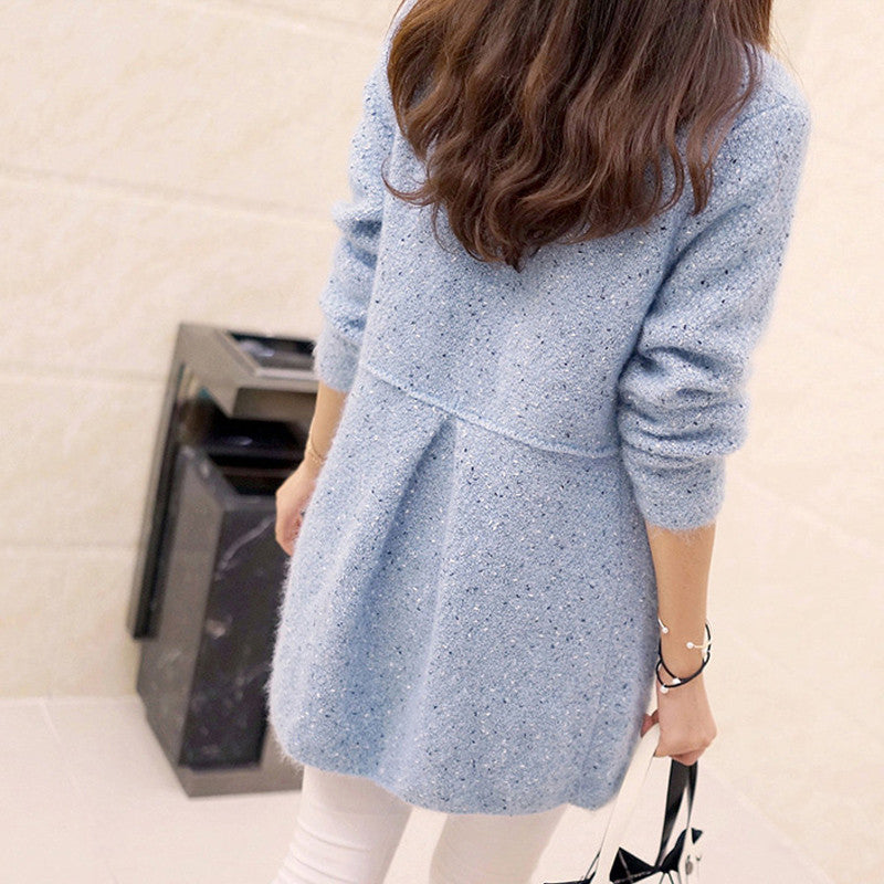 Long Cardigan Long Sleeve Knitted  Sweaters For Women