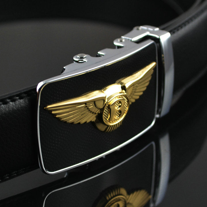 Automatic Buckle Belt for Men Luxury Fashion Real Leather