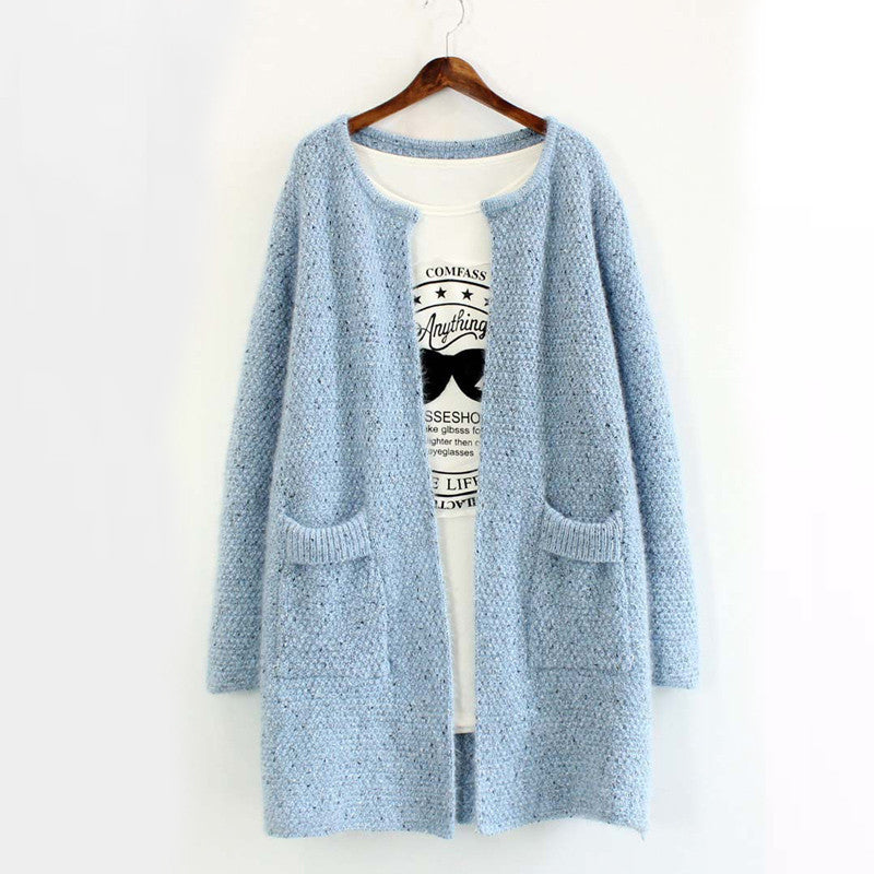 Long Cardigan Long Sleeve Knitted  Sweaters For Women