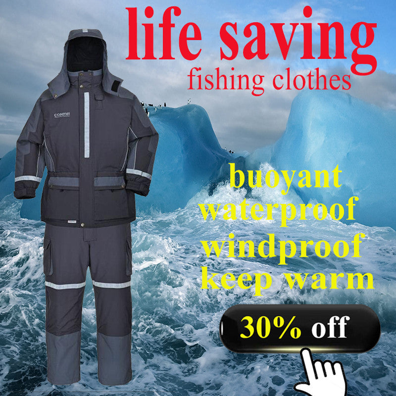 Outdoor Waterproof Windshield Thermal Breathable Life-Saving Jacket For Men