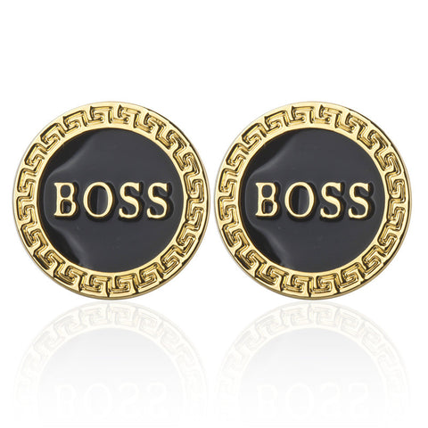 Popular Fashion High Quality Silver/Gold BOSS Cufflinks