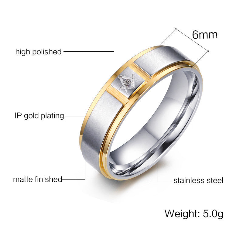 Masonic Rings High Quality Wedding Bands Jewelry for Men mj-