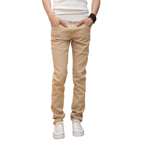 New Casual Candy Slim Elasticity Jeans for Men