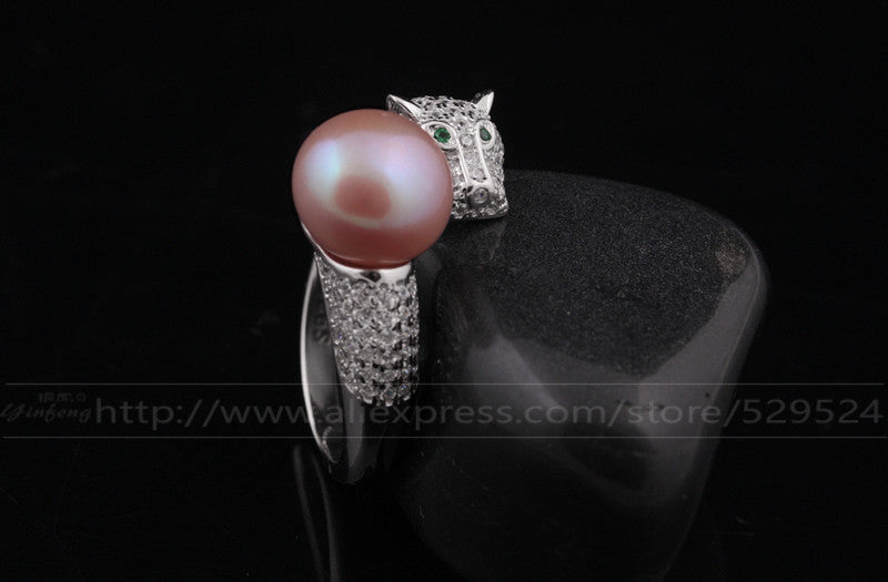 Freshwater Pearl Panther Ring Jewelry Of Top Quality WR-