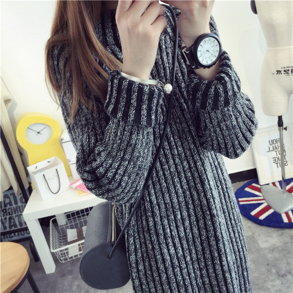 Long Knitted Thick Warm And Pullovers Jumper Sweaters for Women