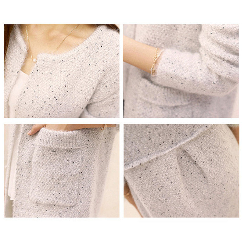 Long Cardigan Long Sleeve Knitted  Sweaters For Women