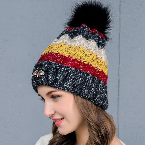 Colourful Woolen Yarn Women Hat