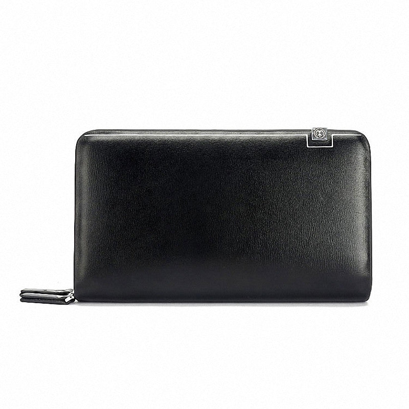 Long Designer Double Zipper Business Men's Wallet