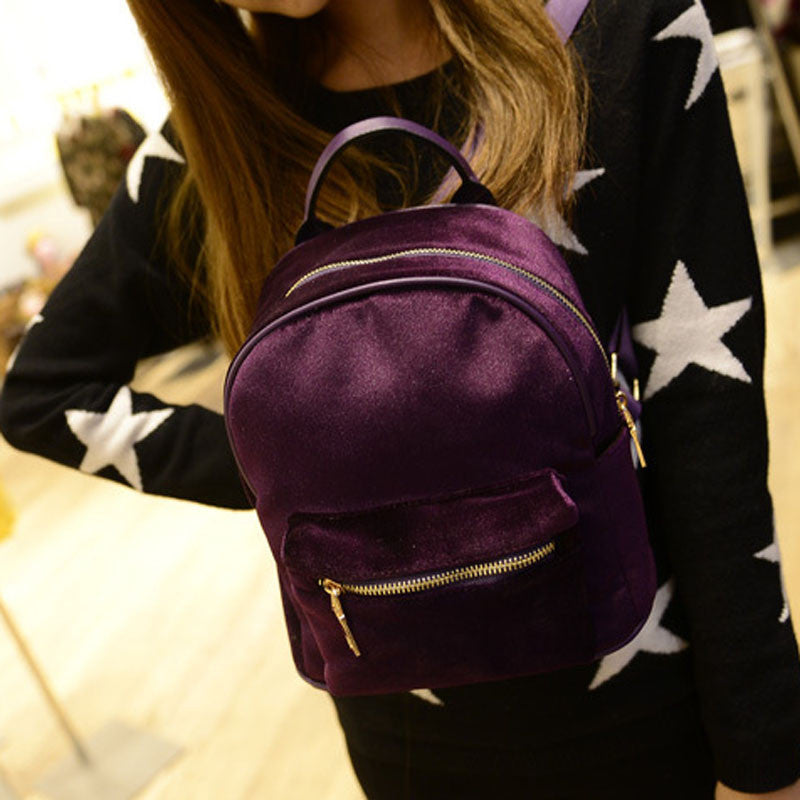 New Fashion Velvet Backpacks bwb