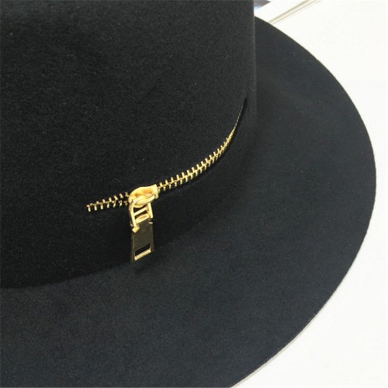 Fashion Wool Floppy Wide Brim Europe Style Jazz Unisex Hats