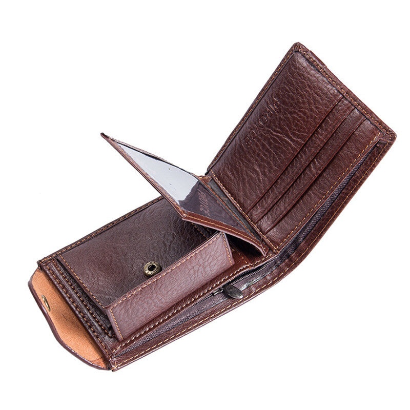 Small Wallet For Men Multifunction Purse With Coin Pocket Zipper