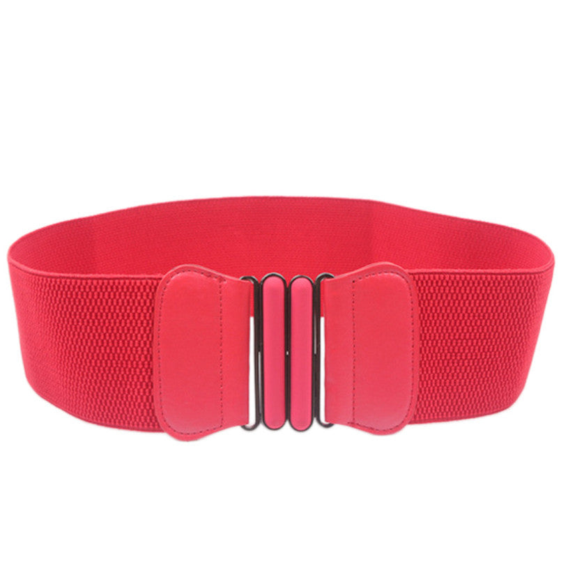 Solid Stretch Elastic Wide Women Belt