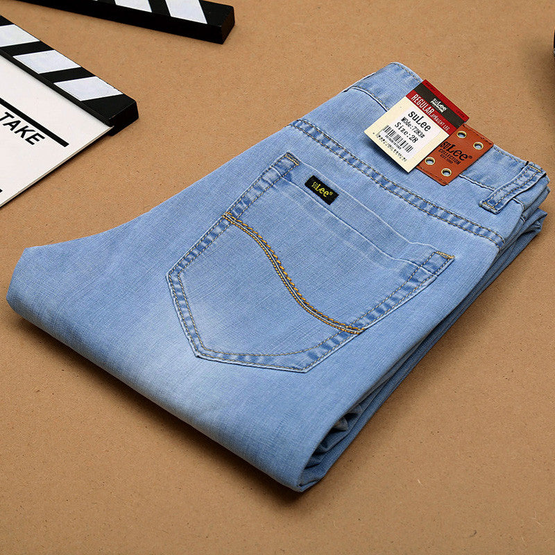 Brand Ultra Light Thin Fashion Jeans for Men