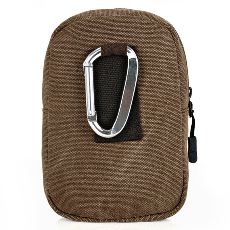 Durable Wear-Resisting Waistbag Phone Holding Waist Canvas Pockets