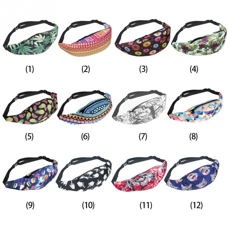 Money Waistbag 3D Colorful Waist Pack Unisex Belt