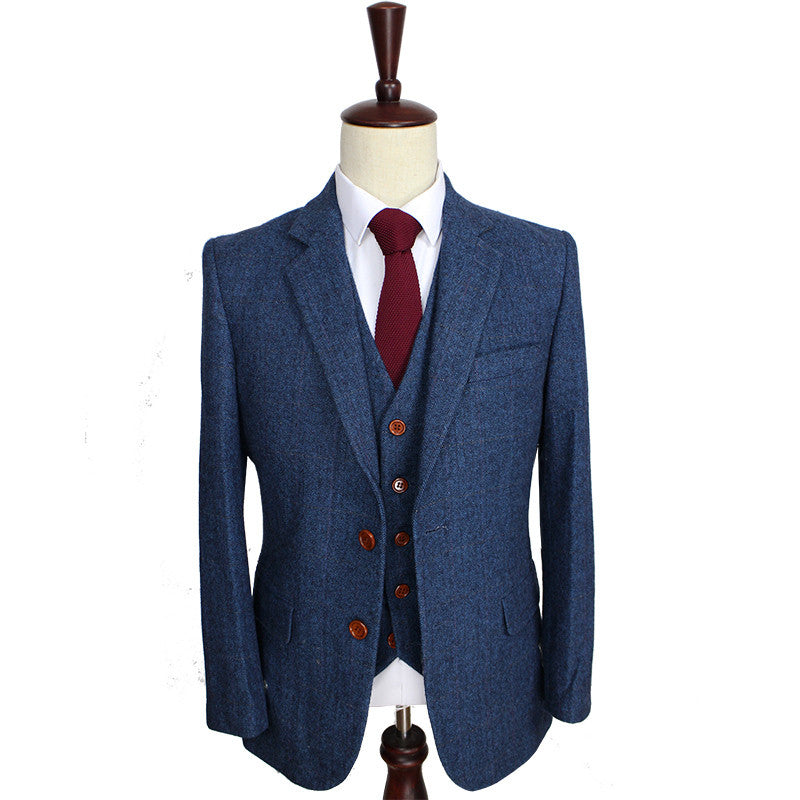 Gentleman Style Custom Made 3 Piece Suits for Men (Jacket+Pants+Vest)