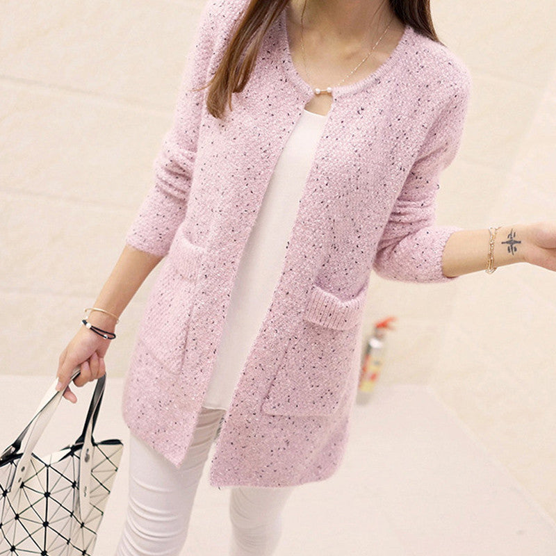 Long Cardigan Long Sleeve Knitted  Sweaters For Women