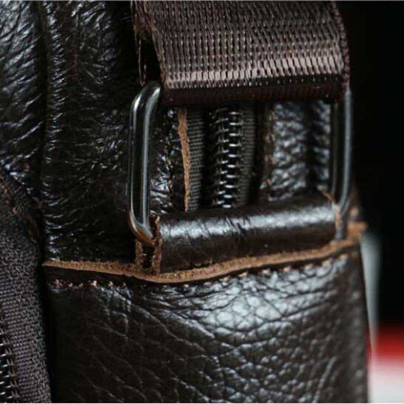 Genuine Leather Small Messenger Crossbody Leisure Bag For Men bc