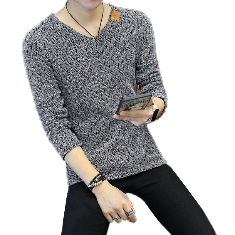 V-Neck Long Sleeve Sweater For Men