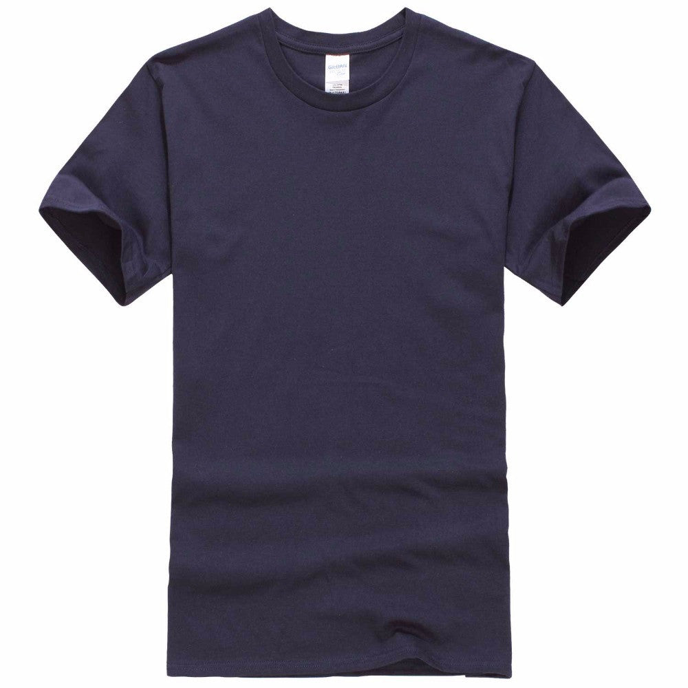Solid Color 100% Cotton Men's T-shirts