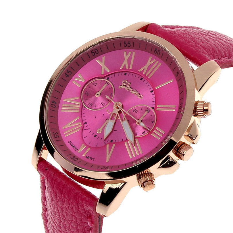 New Elegant Roman Numerals Fashion Watch in 15 Colors ww-d