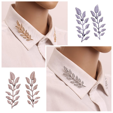 Exquisite Leaf Collar Pin Brooches