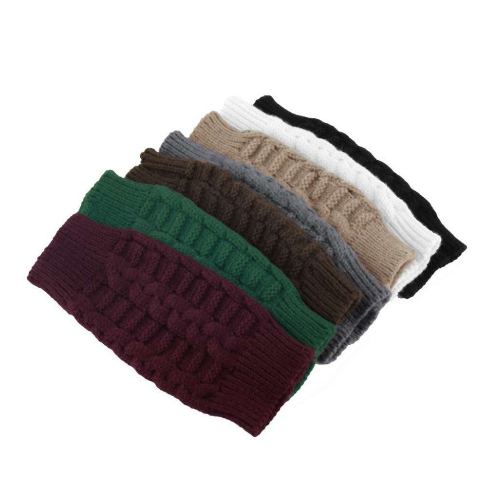 Unisex Knitted Long Stretchy Fingerless  Gloves For Women