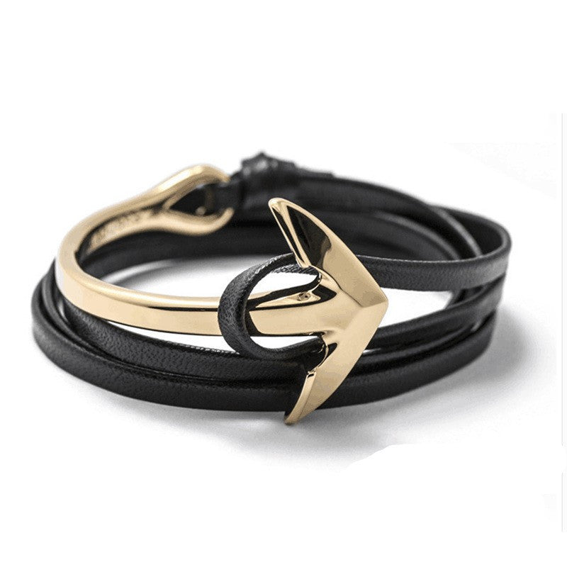 Hot Sale Leather Anchor Bracelets mj-