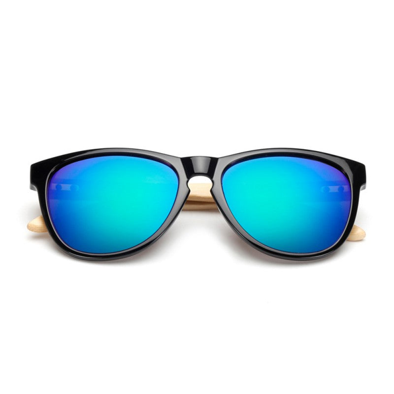 UV400 Protection Mirror Sunglasses Unisex Bamboo Legs Design