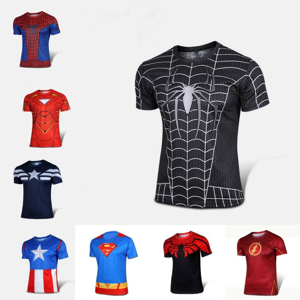 T-shirts Superman Batman Spider Man Captain America Hulk Iron Man Men's T-Shirts