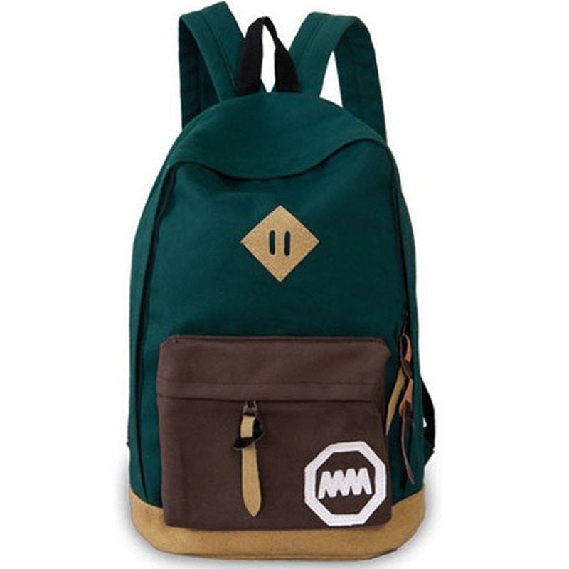 Casual Canvas Backpack School Bag in 6 Colors bwb