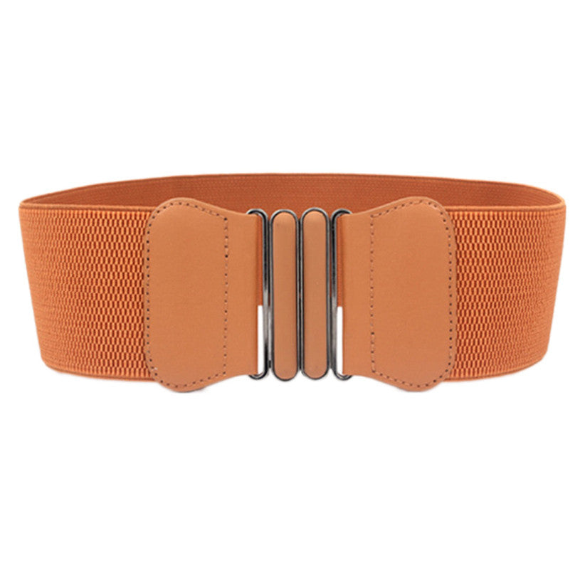 Solid Stretch Elastic Wide Women Belt