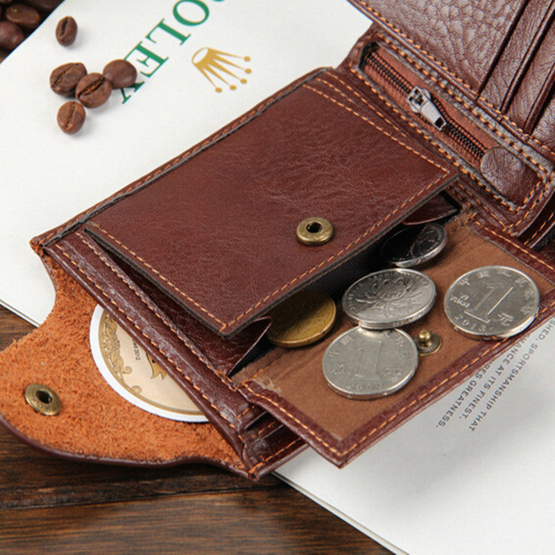 Genuine Leather Men's Wallet & Card Holder