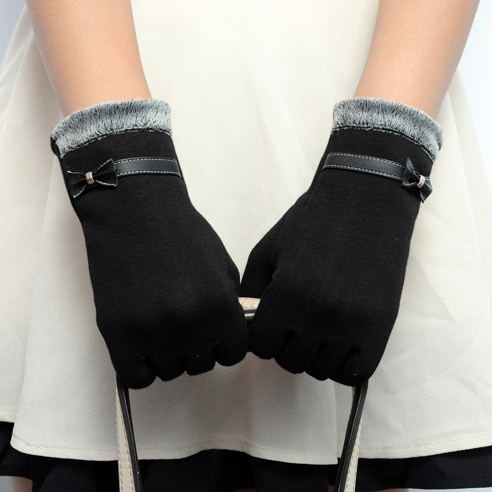 Elegant Winter Cashmere Top Quality Warm Wrist Gloves For Women