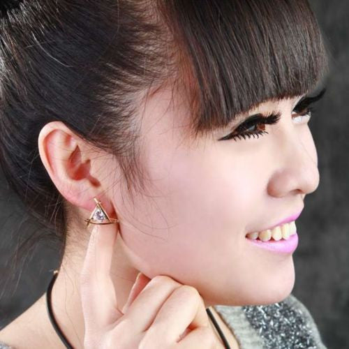 Triangle Crystal Earrings