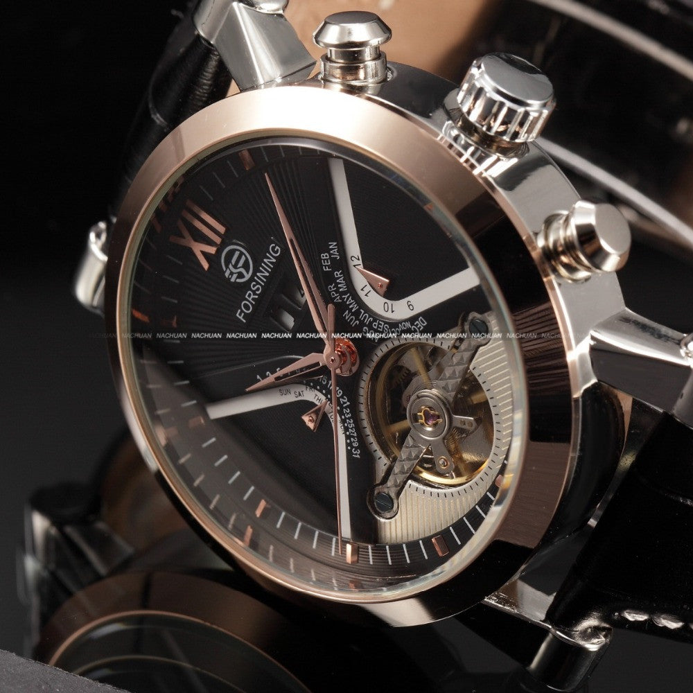 Classic Tourbillon Luxury Automatic Mechanical Calendar Watch wm-m