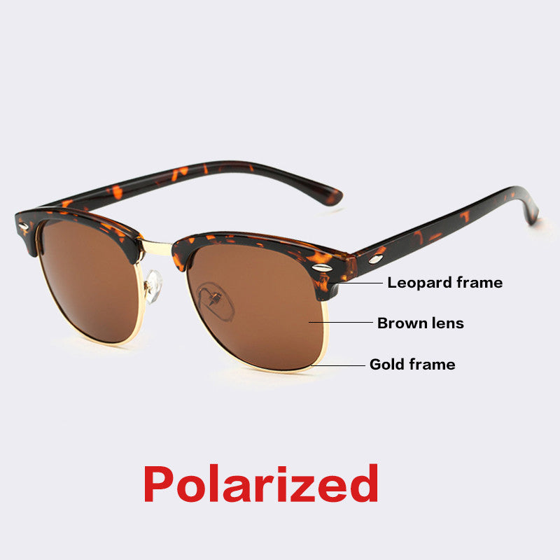 Half Metal Sunglasses Unisex Brand Designer G15 Coating Mirror Fashion