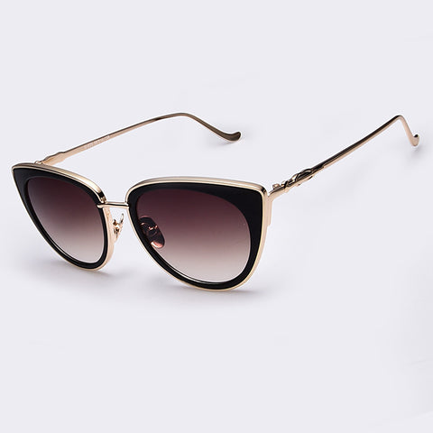 Metal Frame Cat Eye Sunglasses For Women