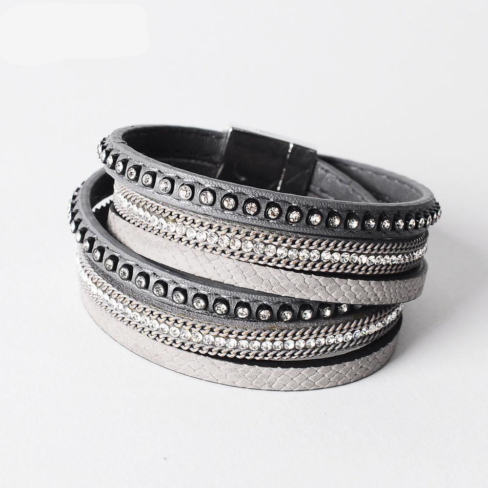 Artilady Wrap Bangle Charm Leather Bracelets