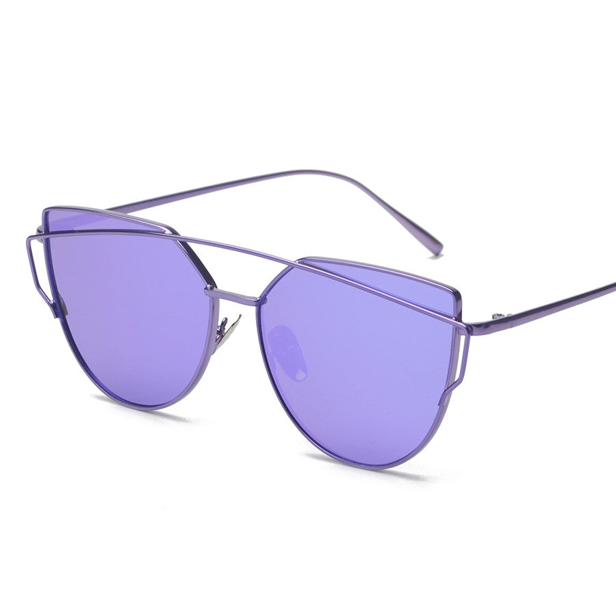 New Luxury Cat Eye Sunglasses for Women Double-Deck Alloy Frame UV400