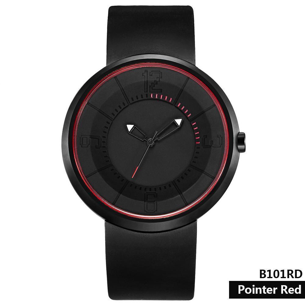 Futuristic Black Waterproof Watch ww-b