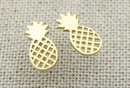 Best Friend Gift Minimalist Tiny Cute Pineapple Stud Earrings