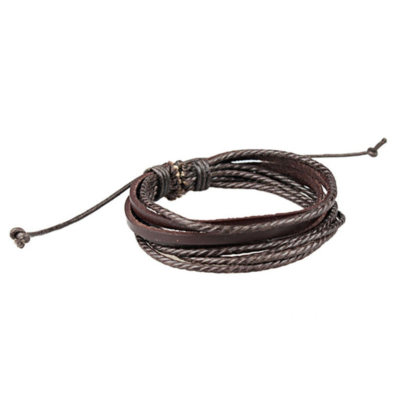 Wrap Leather Braided Bracelets mj-