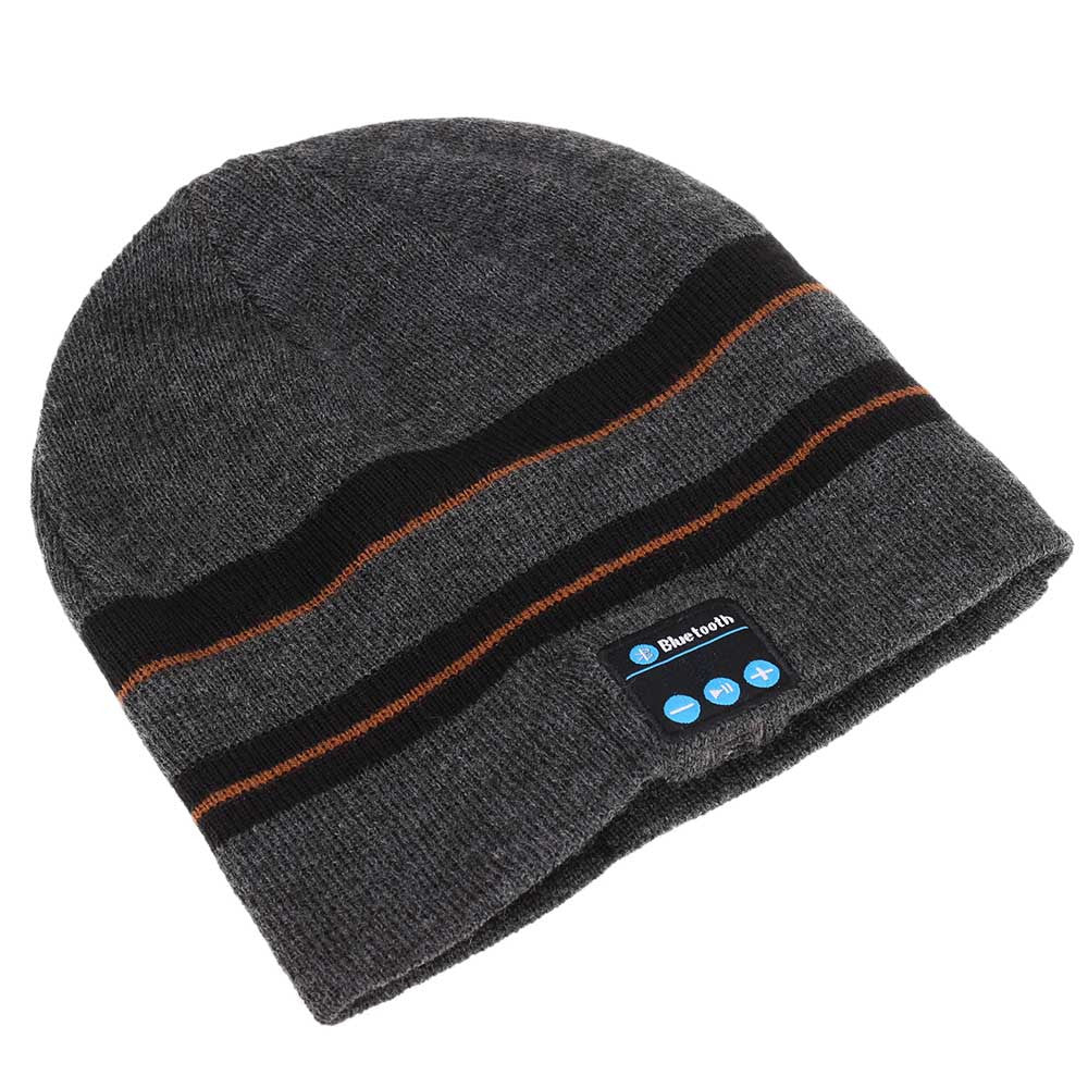 Bluetooth Music Soft Warm Unisex Hat/Cap with Stereo Headphone Headset Speaker Wireless Mic Hands-free