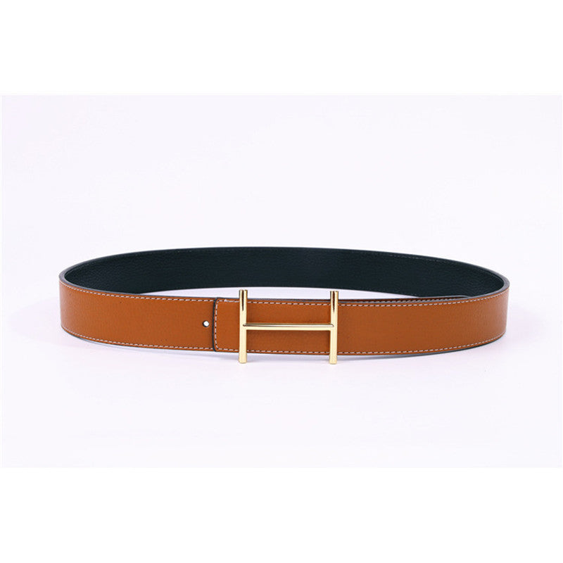 Casual H Designer Top Quality Genuine Leather Unisex Belts