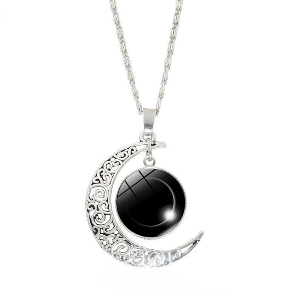 Hot Solar Eclipse Galaxy Astrophile Jewelry Moon Pendants Long Chain Necklaces