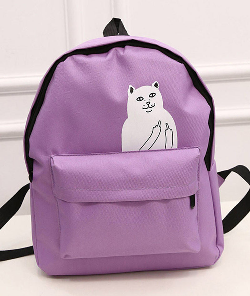 Cute Womes Canvas Lovely Cat Backpack bwb